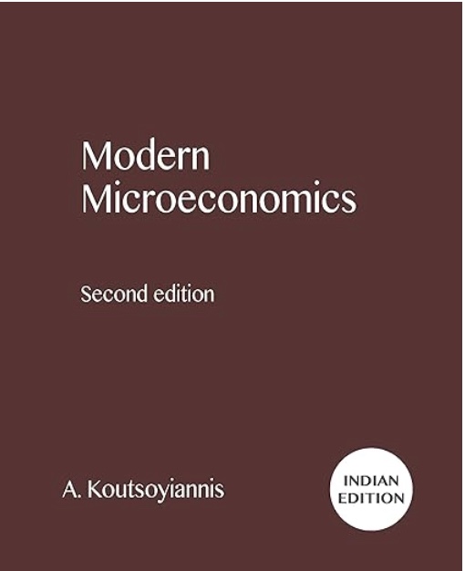 Cover of Modern Microeconomics by A. Koutsoyiannis – Recommended by Nishant Mehra Classes for IAS Economics Optional