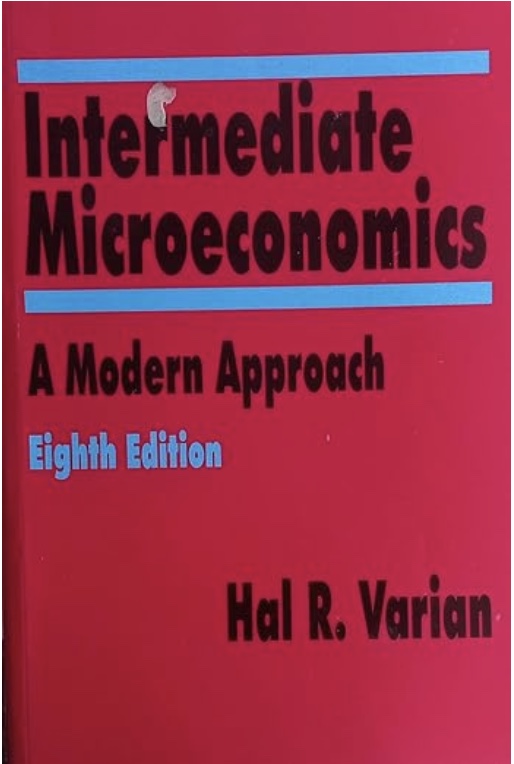 Book cover of Intermediate Microeconomics by Hal R. Varian, recommended reference for IAS Economics Optional preparation