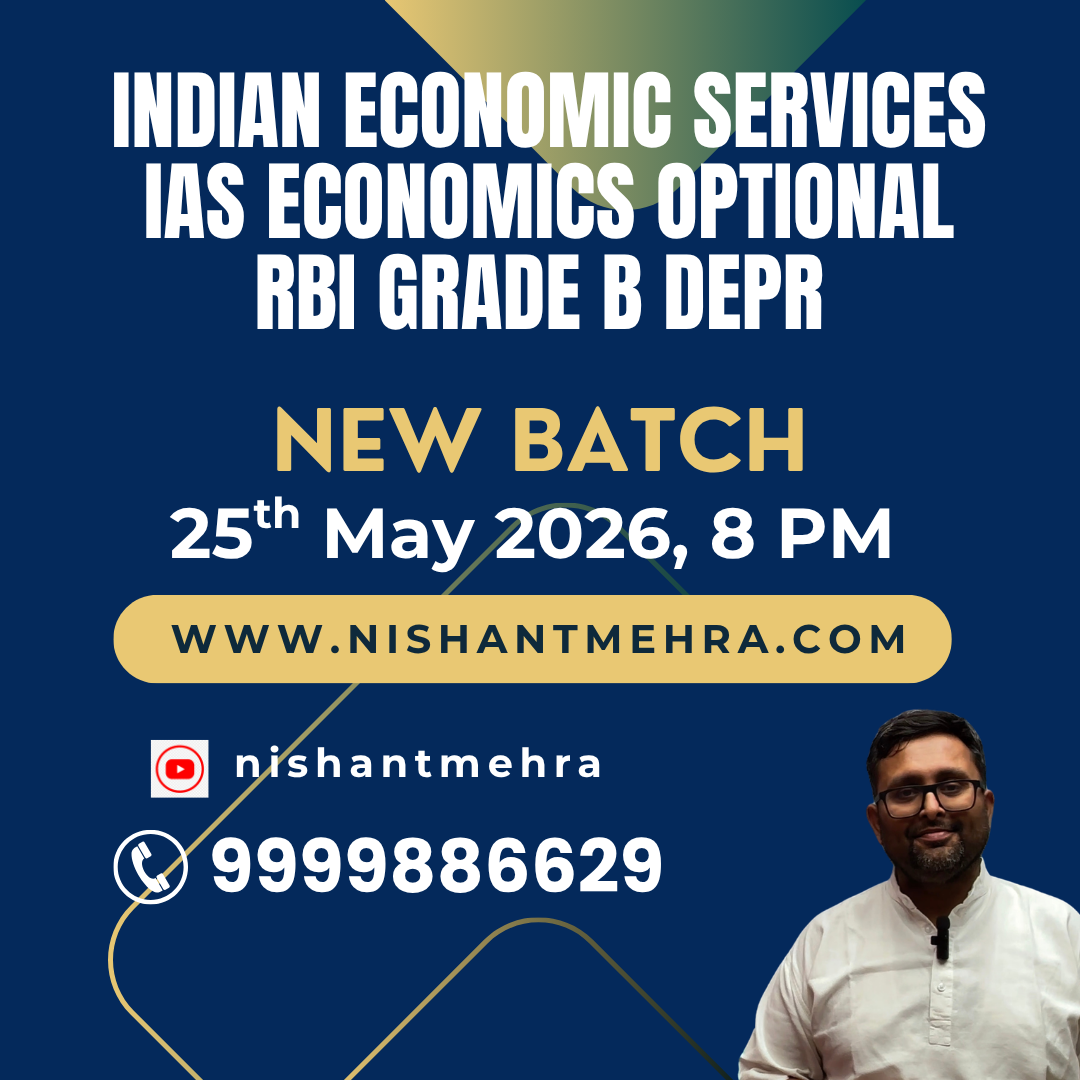 Indian economic services batch | New batch - Indian economic services | Nishant Mehra Classes