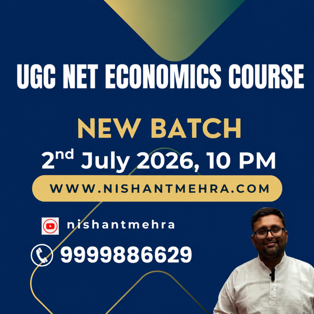UGC NET Economics batch | New batch - UGC NET Economics | Nishant Mehra Classes